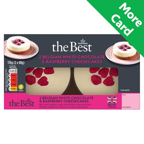 Morrisons The Best Belgian White Chocolate & Raspberry Cheesecakes