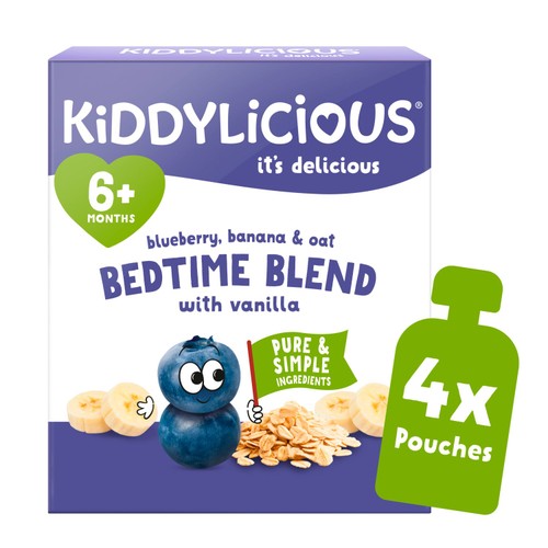 Kiddylicious Blueberry, Banana & Oat Yoghurt Pouch 