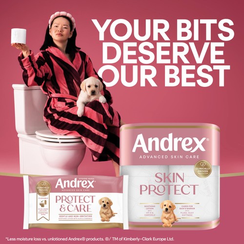 Andrex Skin Protect Toilet Roll 8 Pack