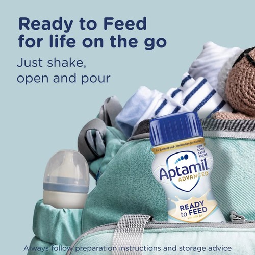 Aptamil Advanced 1 First Baby Milk Formula Liquid Ready to Feed from Birth
