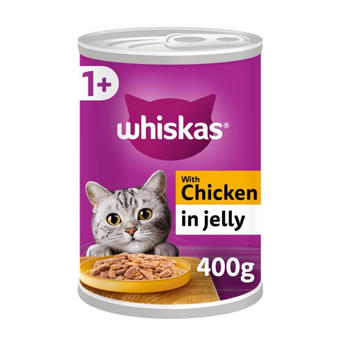 Whiskas Adult Wet Cat Food Chicken in Jelly Tin