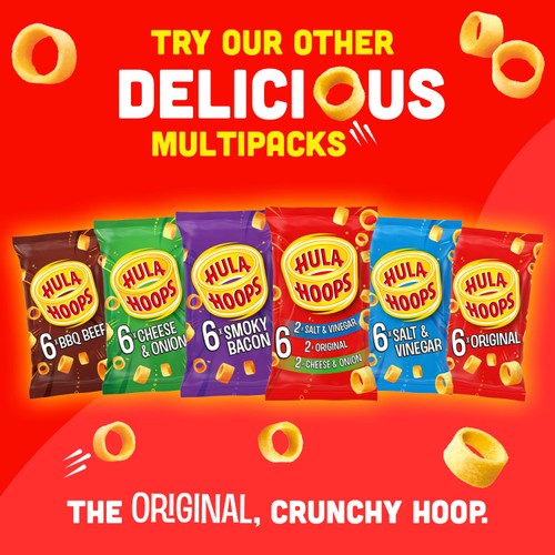 Hula Hoops Cheese & Onion Multipack Crisps 6 Pack