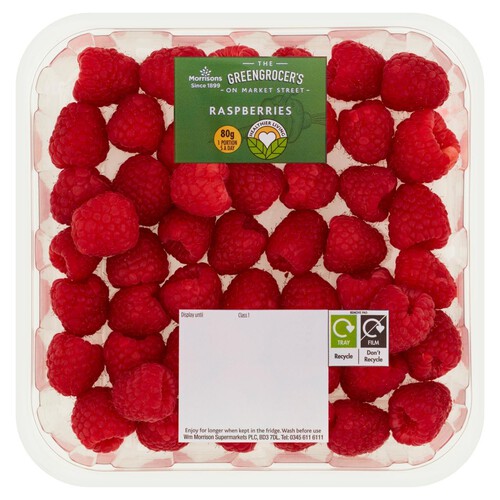 Morrisons Raspberries 250g + 20% Extra Free