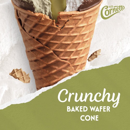 Cornetto MAX Pistachio Ice Cream Cones 4 x 90ml