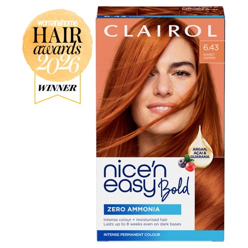 Clairol Nice'N Easy Bold Permanent Hair Dye 6.43 Sunset Copper