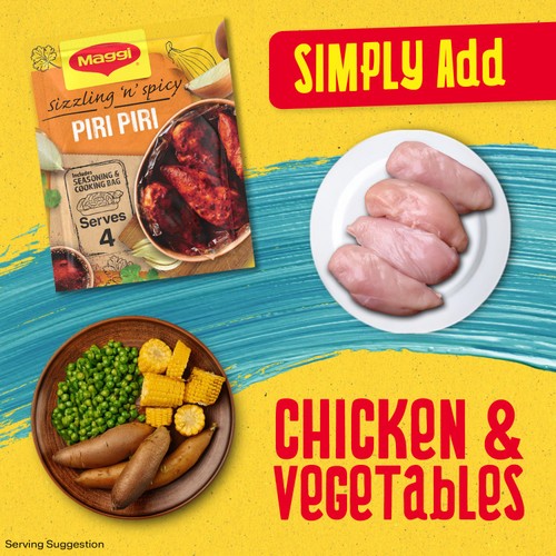 Maggi Juicy Smoky Piri Piri Chicken Herb and Spice Seasoning Mix