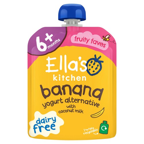 Ella's Kitchen Dairy Free Coconut Yog with Banana Baby Food Pouch 6+ Months