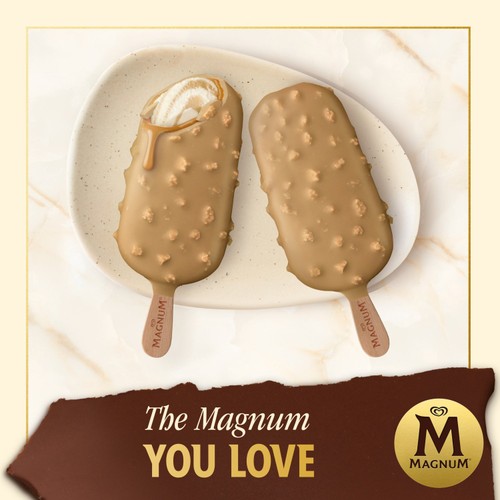 Magnum Double Gold Caramel Billionaire Ice Cream Sticks 3 x 85ml