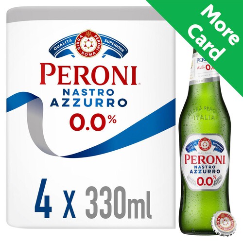 Peroni Nastro Azzurro Alcohol Free 0% Beer Lager Bottles