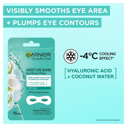 Garnier Moisture Bomb Coconut Eye Tissue Mask