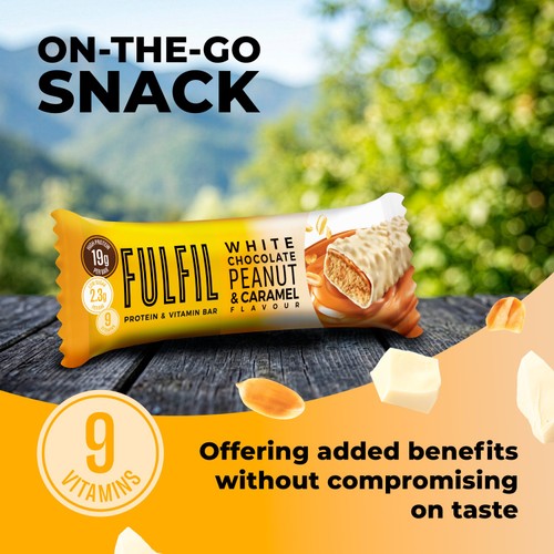 Fulfil White Chocolate Peanut & Caramel Flavour Vitamin & Protein Bar 55g