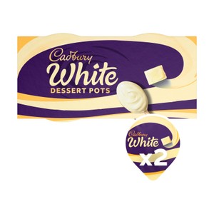 Cadbury White Chocolate Dessert Pots 2x60g