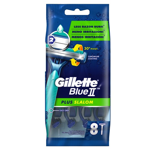 Gillette Blue Plus Slalom Disposable Razors 8 pack