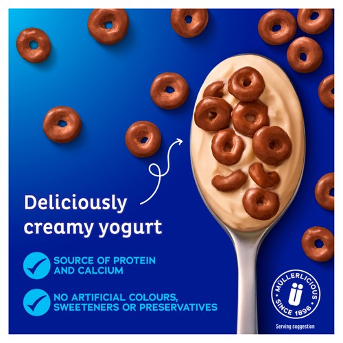 Muller Corner Toffee Yogurt with Chocolate Hoops 124g