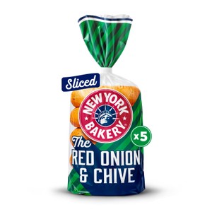 New York Bakery Co. Red Onion & Chive Bagels