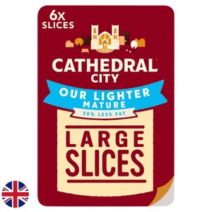 Cathedral City 6 Large Lighter Cheddar Cheese Slices