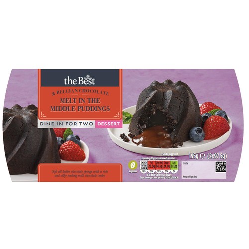 Morrisons The Best 2 Chocolate Melt In The Middle Puddings   195g