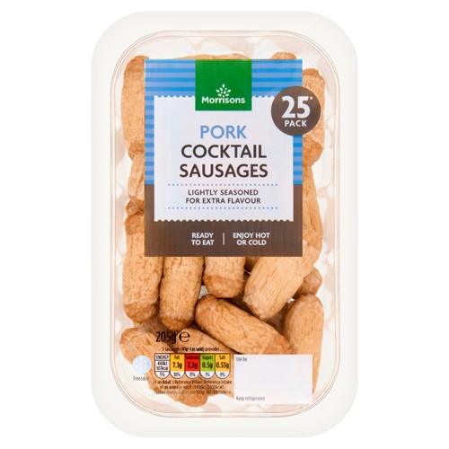 Morrisons 25 Pork Cocktail Sausages  205g