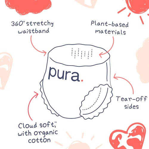 Pura Soft Comfort Nappy Pants Size 7 (16 pack)