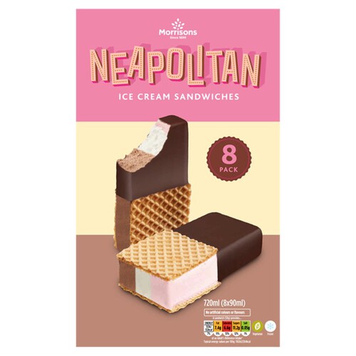 Morrisons Neapolitan Ice Cream Sandwiches