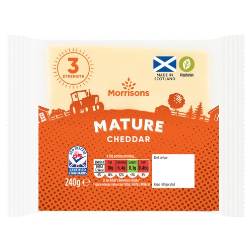Morrisons Scottish Mature White Cheddar 240g