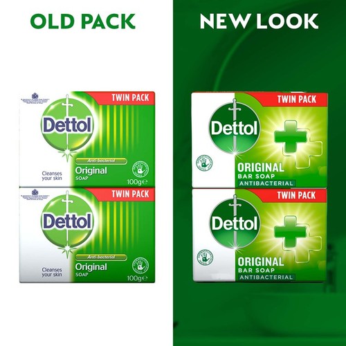 Dettol Original Antibacterial Hand Soap Bar 2 Pack