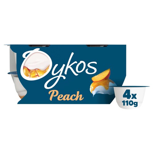 Oykos Greek Style Peach Yogurts