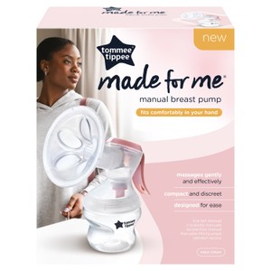 TOMMEE TIPPEE Made for Me Single Manual Breast Pump - White & Purple