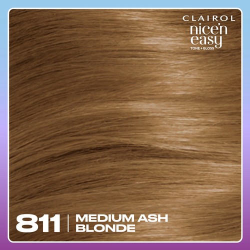 Clairol Nice'N Easy Tone+Gloss Semi Permanent Hair Dye 811/73 Ash Blonde