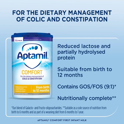 Aptamil Comfort Baby Milk Formula Powder from Birth