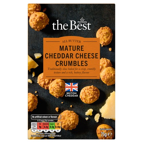Morrisons The Best All Butter Mature Cheddar Cheese Crumbles   75g