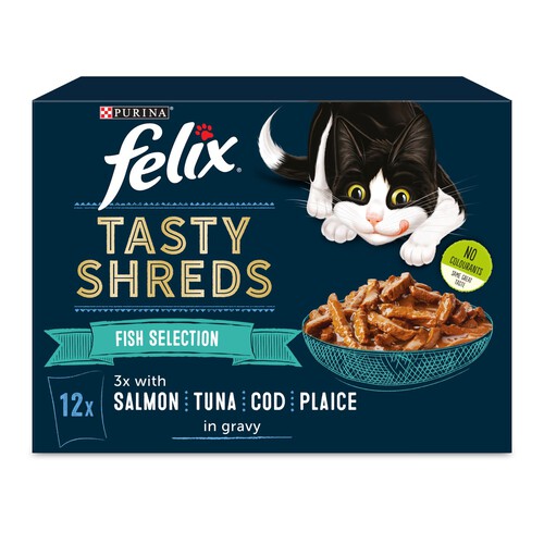 Felix Tasty Shreds Fish Selection in Gravy Wet Cat Food