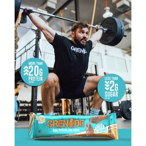 Grenade Protein Bars Chocolate Chip Salted Caramel 4 x 60g