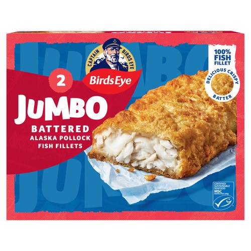 Birds Eye 2 Jumbo Battered Fish Fillets