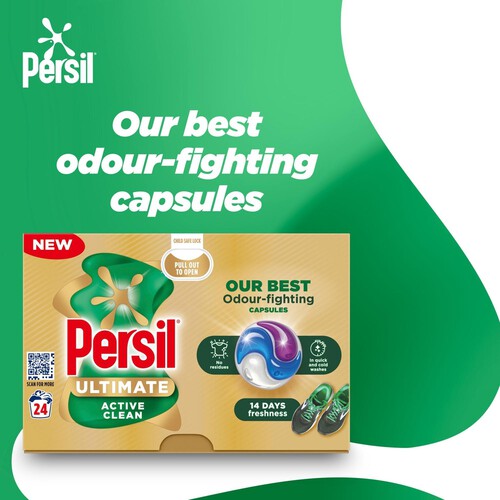 Persil Ultimate Active Clean Laundry Washing Capsules 24 Washes