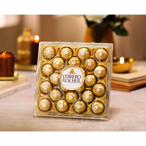 Ferrero Rocher Milk Chocolate Pralines Gift Box 24 Pieces