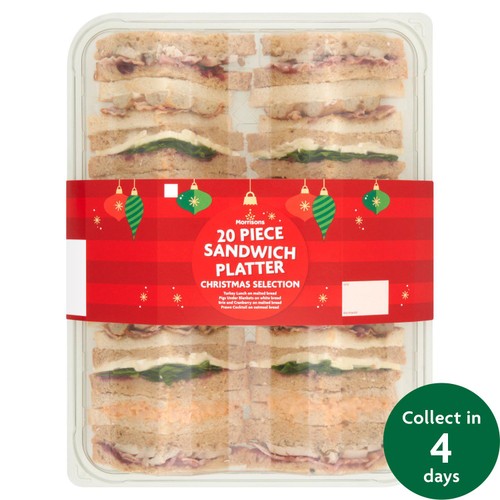 Christmas Sandwich Platter (20 Pieces) - Eat On Same Day  FTO