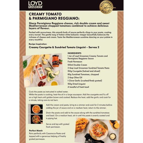 Loyd Grossman Pomodoro, Mascarpone & Wild Garlic Tomato Pasta Sauce 290g