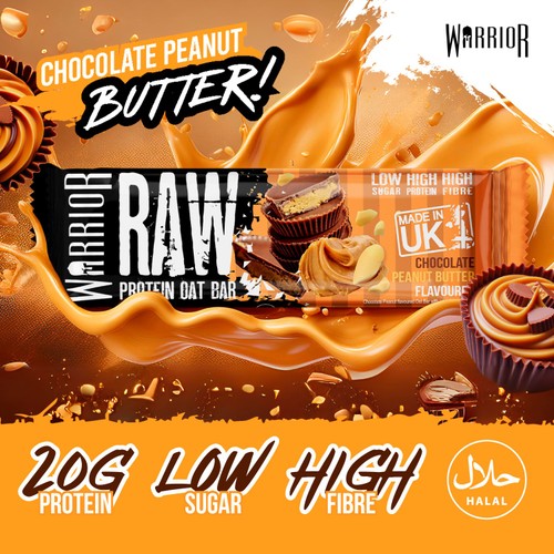 Warrior Raw Protein Flapjack Chocolate Peanut Butter 