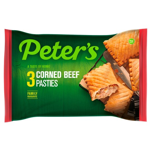 Peters Peter's Corned Beef Pasties   3 Pack