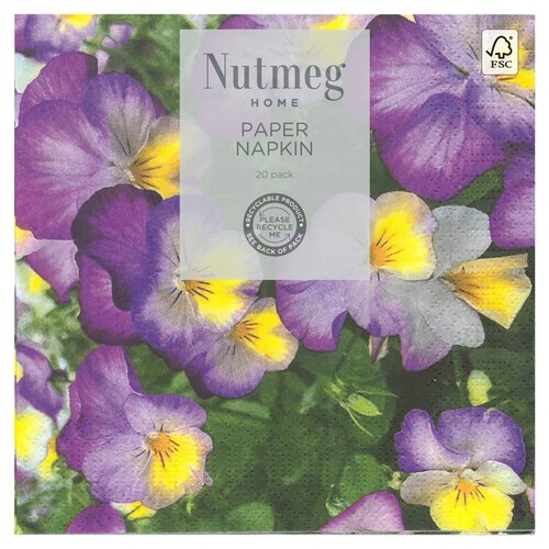 Nutmeg Home Photo Floral Napkins