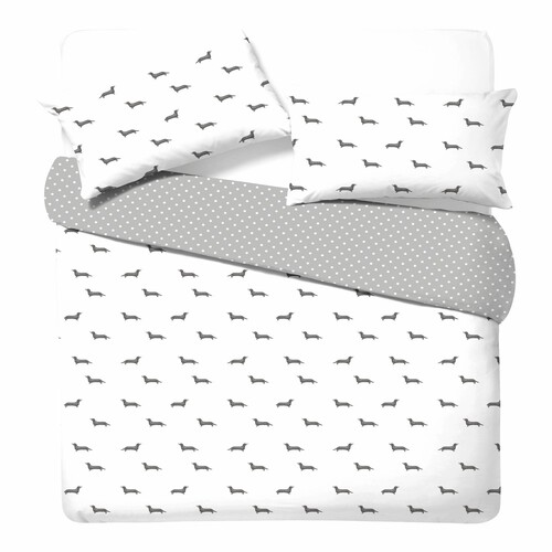 Nutmeg Home Easy Care Daschund Duvet Set Double