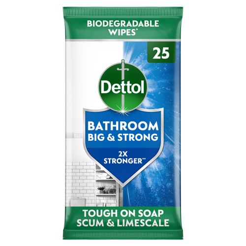 Dettol Big & Strong Antibacterial Bathroom Cleaning Wipes 