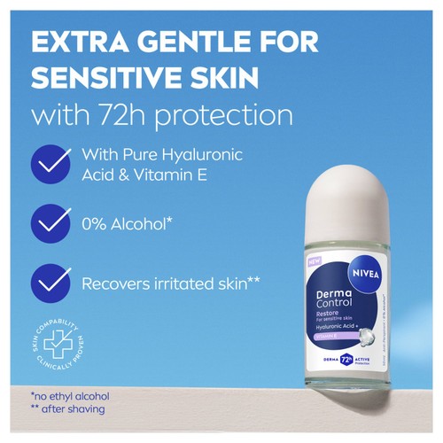 Nivea Derma Control Restore Roll On 50Ml