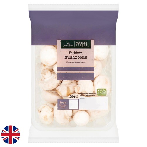 Morrisons British Button Mushrooms 250g