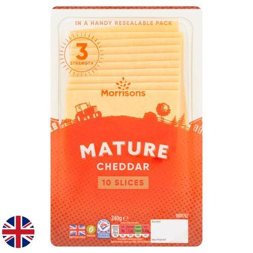 Morrisons Mature Cheddar Slices 240g