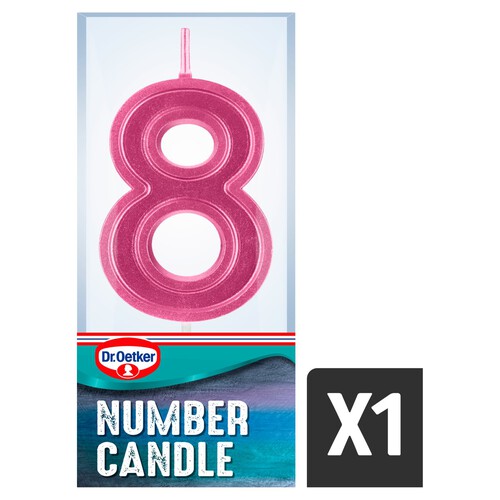 Dr. Oetker Number 8 Candle