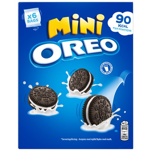 OREO Mini Vanilla Sandwich Biscuits 6 Snack Packs 114g