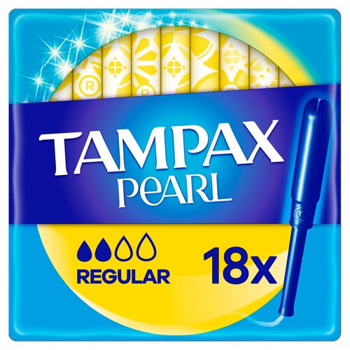 Tampax Pearl Regular Tampons with Applicator 18 pack