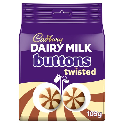 Cadbury dairy milk chocolate buttons twisted